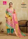 At Lahariya Saffron Silk Foil Kurti With Bottom Dupatta Wholesale Online